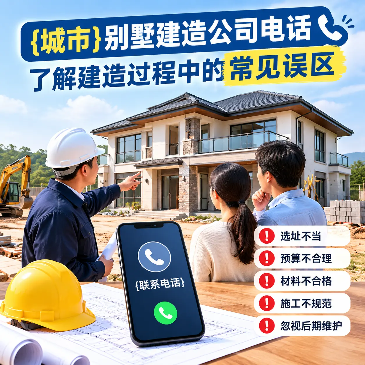 锦屏别墅建造公司电话,了解建造过程中的常见误区